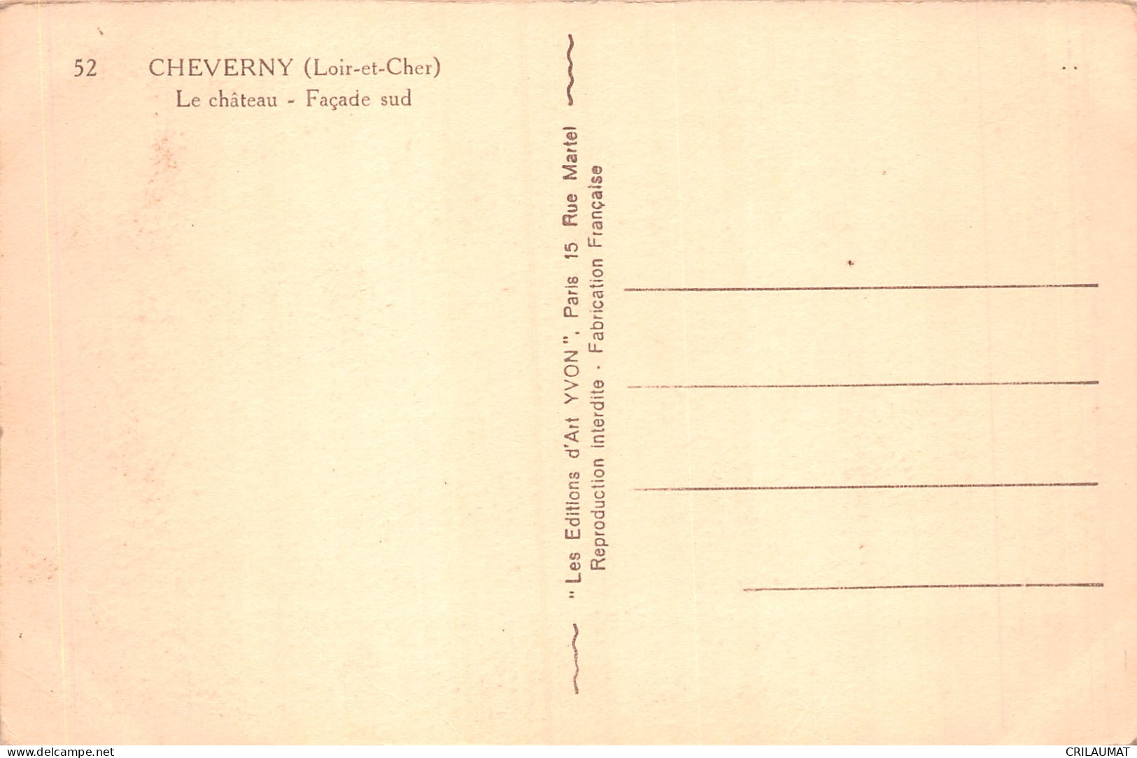 41-CHEVERNY -N°5144-D/0319 - Cheverny