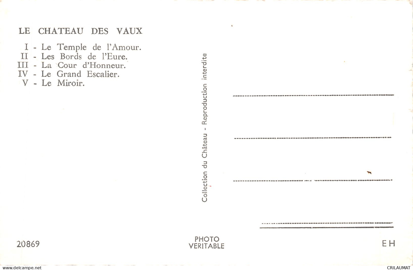 28-LE CHÂTEAU DES VAUX-N°5144-D/0329 - Autres & Non Classés