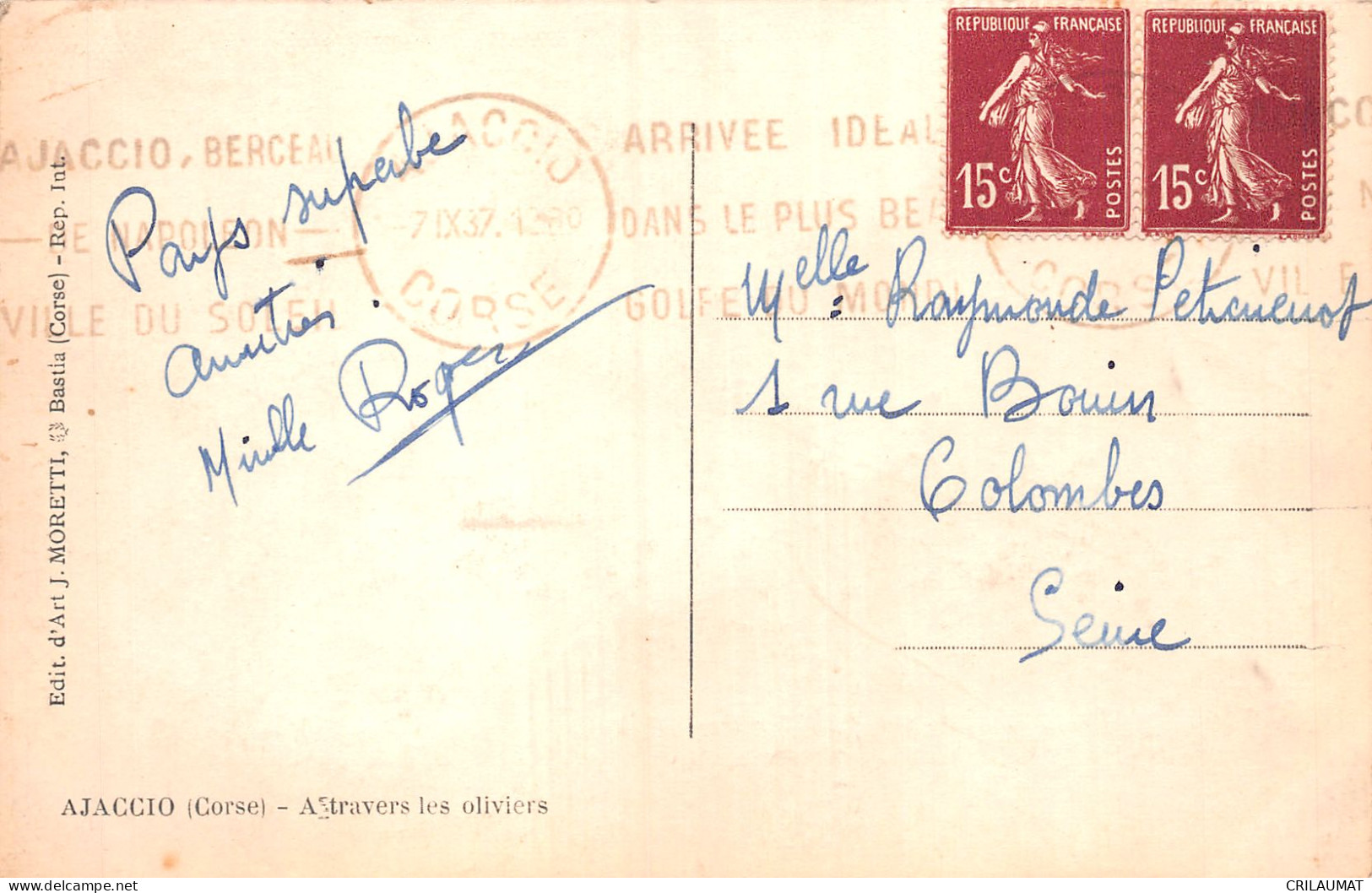 2A-CORSE AJACCIO-N°5144-D/0277 - Andere & Zonder Classificatie