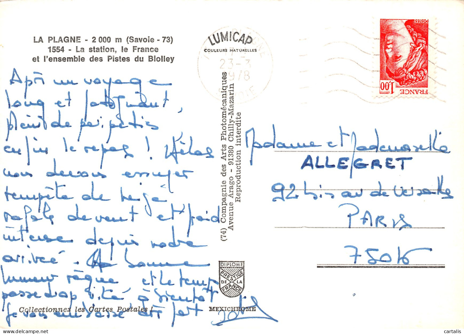 73-LA PLAGNE-N°4198-A/0391 - Other & Unclassified