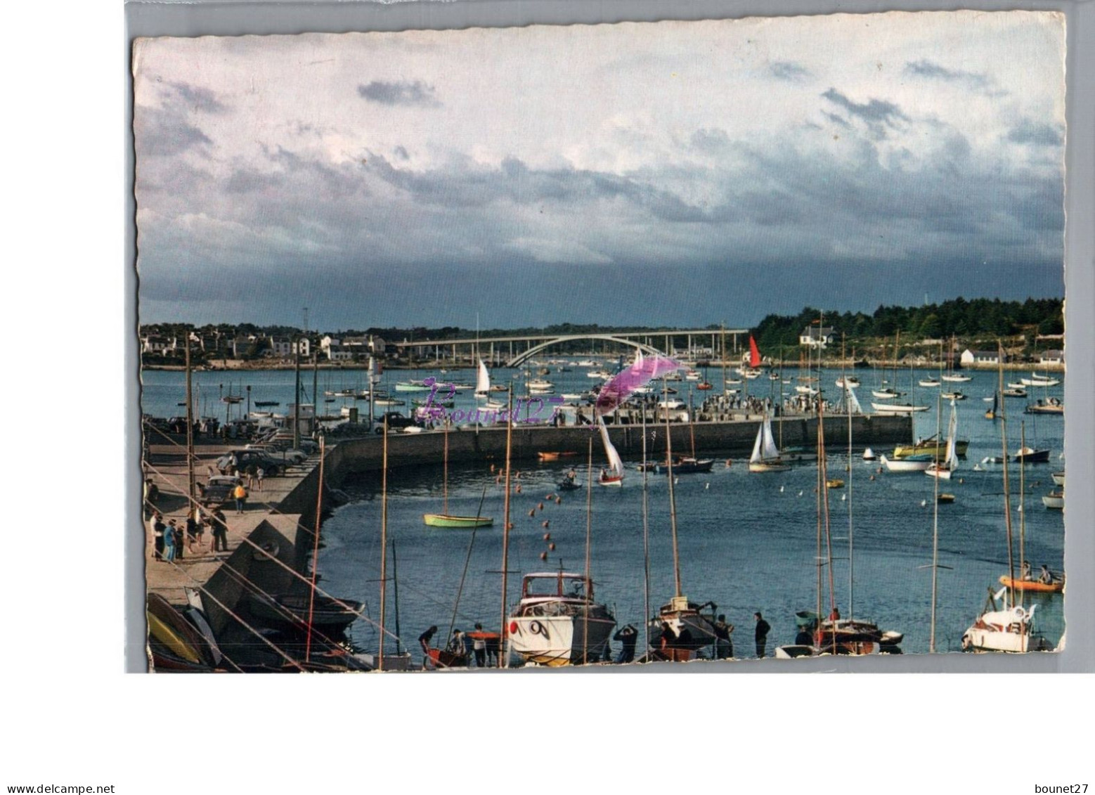 LA TRINITE SUR MER 56 - Vue Générale Sur Le Port De Plaisance Et Le Pont Kerisper Bateau - La Trinite Sur Mer