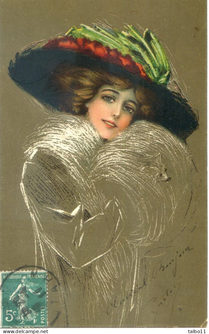 Illustrateur à Identifier - Belle Femme Au Chapeau - 1900-1949