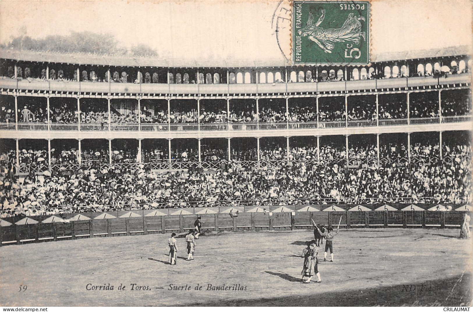 ET-Espagne CORRIDA DE TOROS SUERIE DE BANDERILLAS-N°5144-G/0331 - Sonstige & Ohne Zuordnung