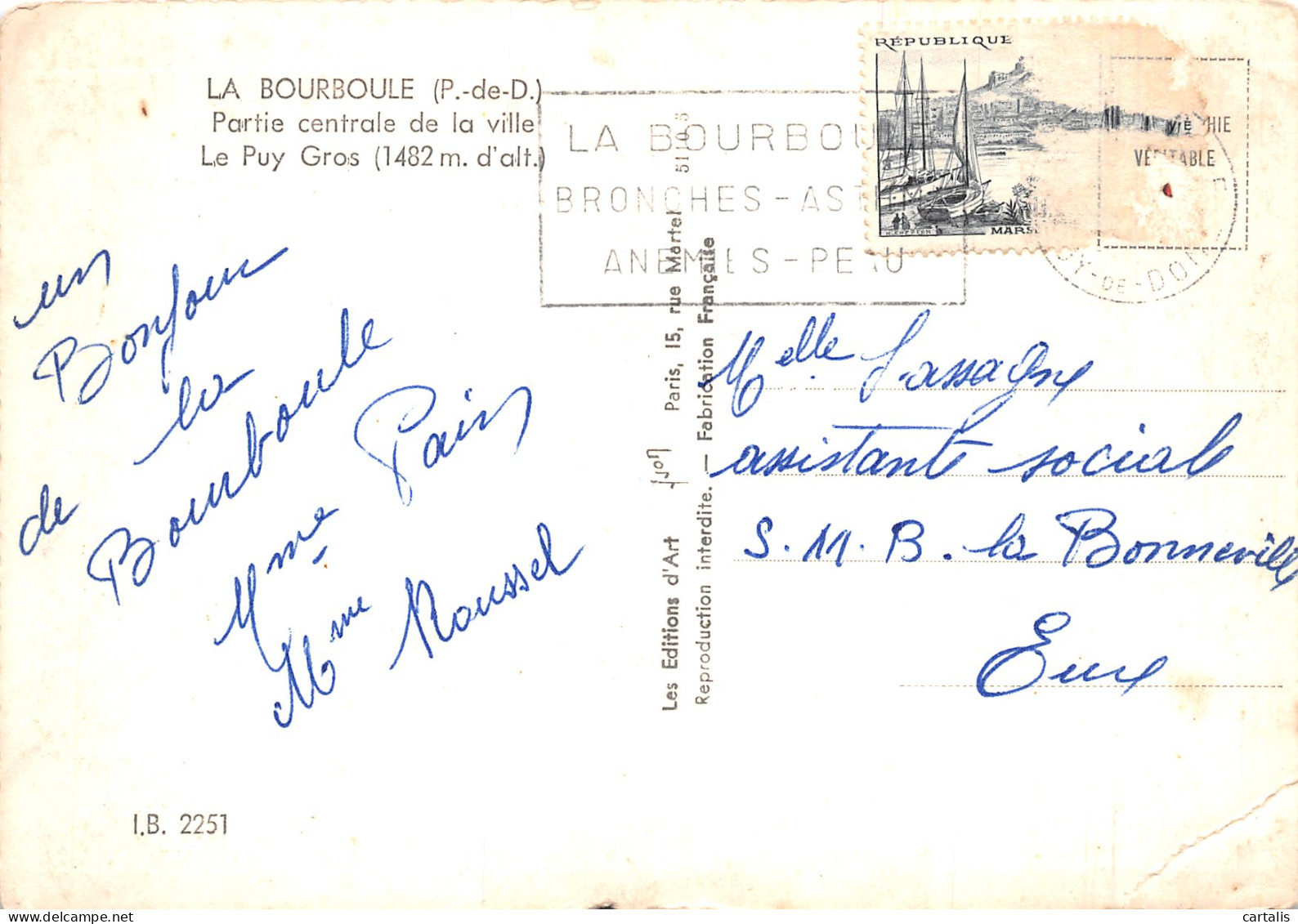 63-LA BOURBOULE-N°4198-D/0197 - La Bourboule