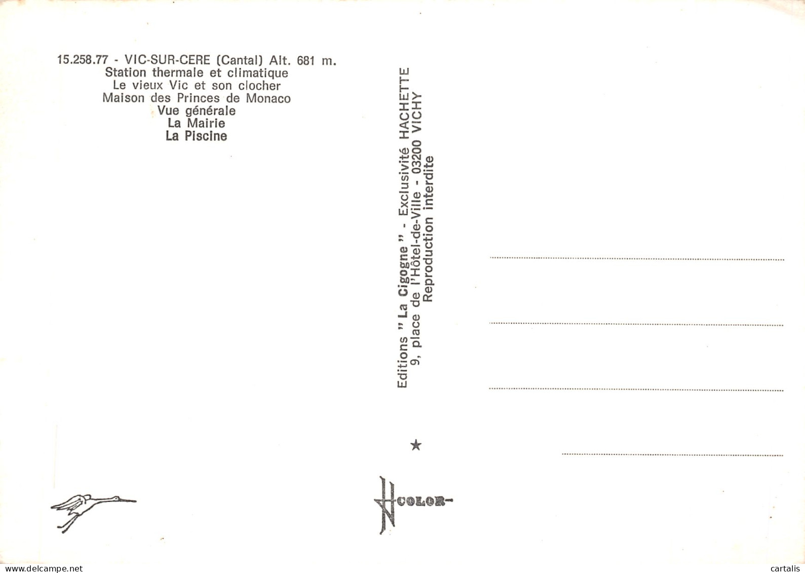 15-VIC SUR CERE-N°4198-D/0007 - Sonstige & Ohne Zuordnung