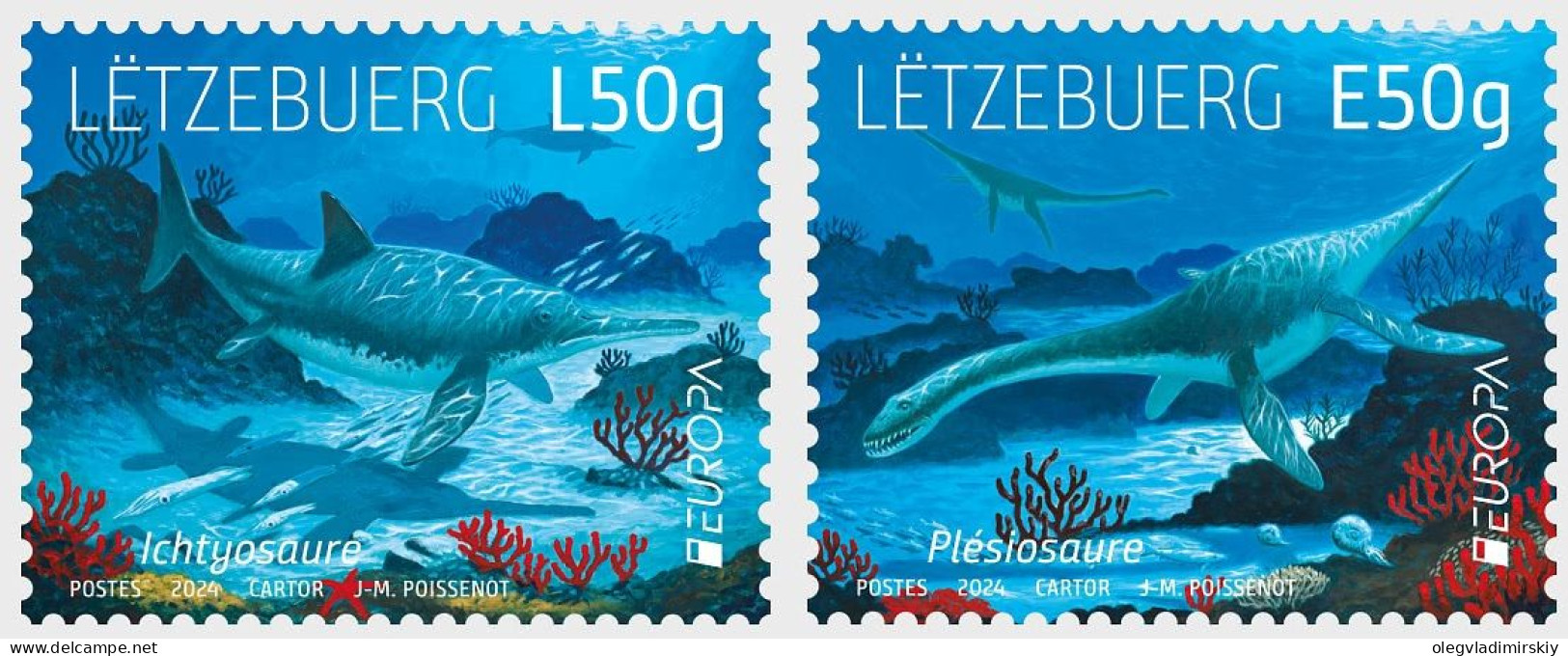 Luxembourg 2024 Europa CEPT Undewater Fauna Set Of 2 Stamps MNH - Ongebruikt