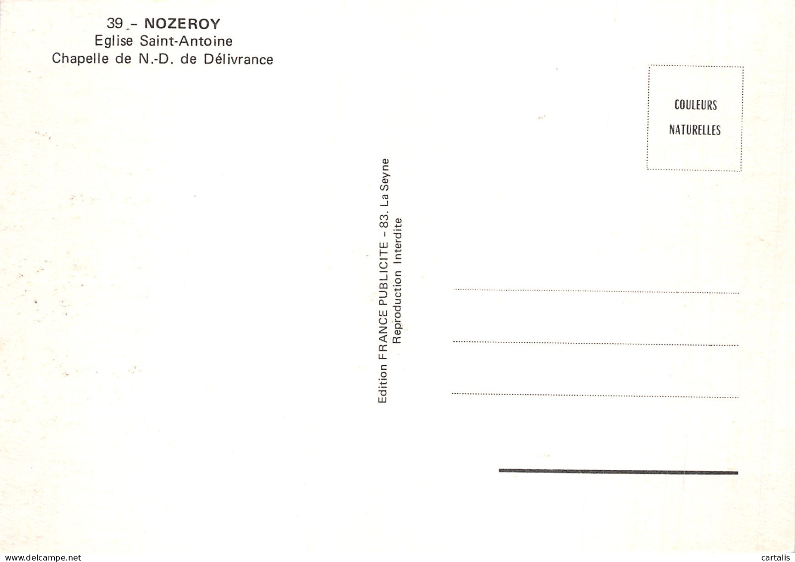39-NOZEROY-N°4198-C/0295 - Sonstige & Ohne Zuordnung