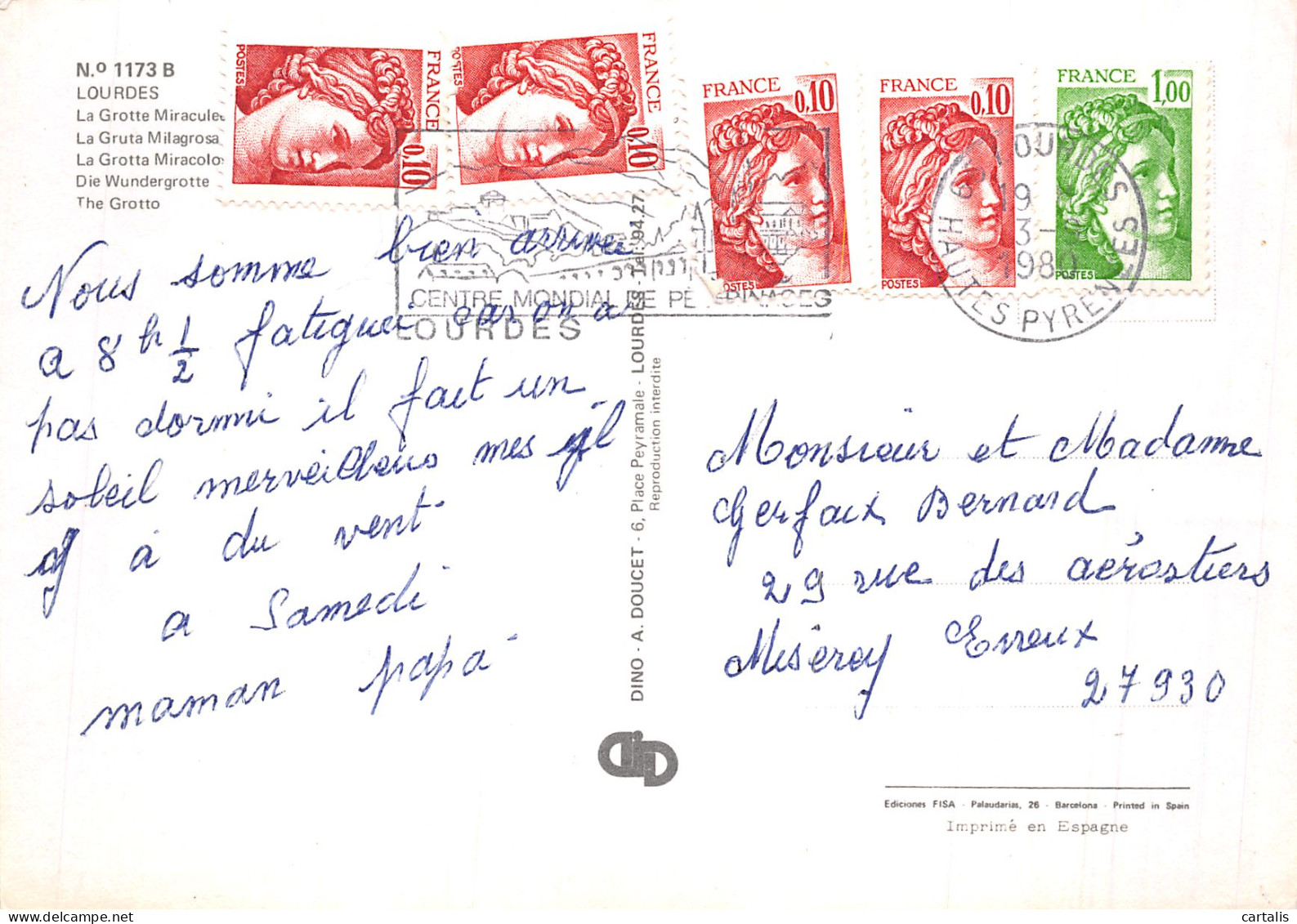 65-LOURDES-N°4198-C/0211 - Lourdes