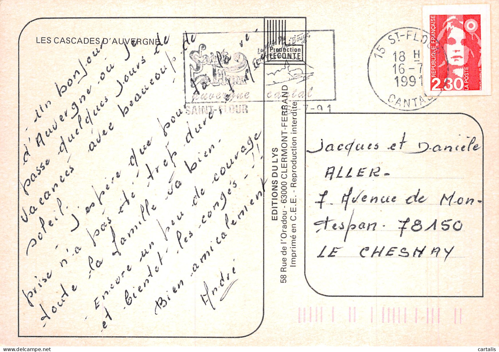 15-AUVERGNE CASCADES-N°4198-C/0113 - Autres & Non Classés