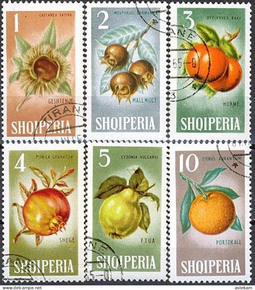 ALBANIA 1965, FRUITS, COMPLETE, USED SERIES In GOOD QUALITY - Albanie