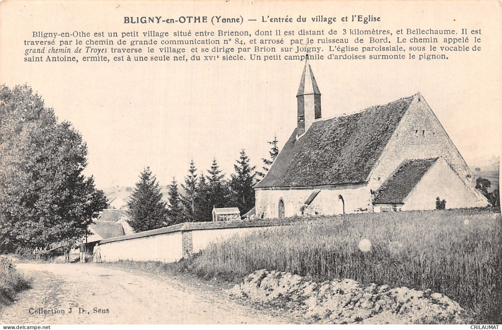 89-BLIGNY EN OTHE-N°5145-C/0297 - Andere & Zonder Classificatie