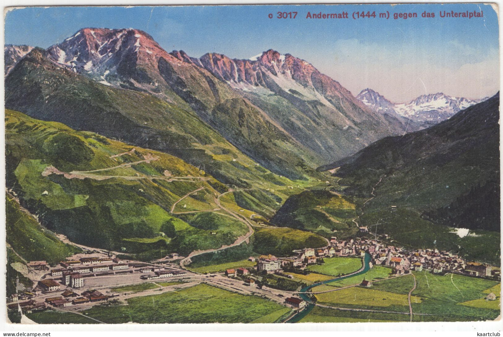 0 3017 Andermatt (1444 M) Gegen Das Unteralptal - (Schweiz/Suisse/Switzerland) - 1948 - Andermatt