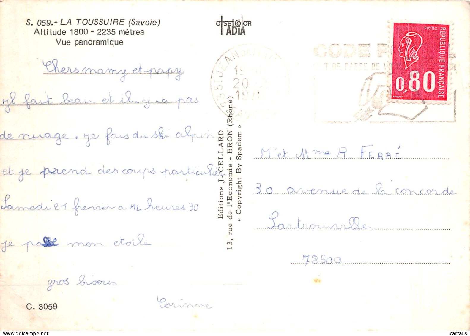 73-LA TOUSSUIRE-N°4199-B/0151 - Other & Unclassified