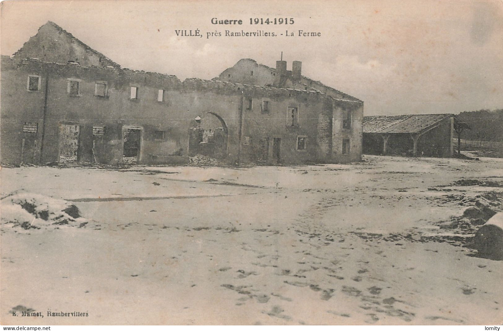 88 Villé Près Rambervillers La Ferme CPA Ruines Grande Guerre 1914 1918 - Rambervillers