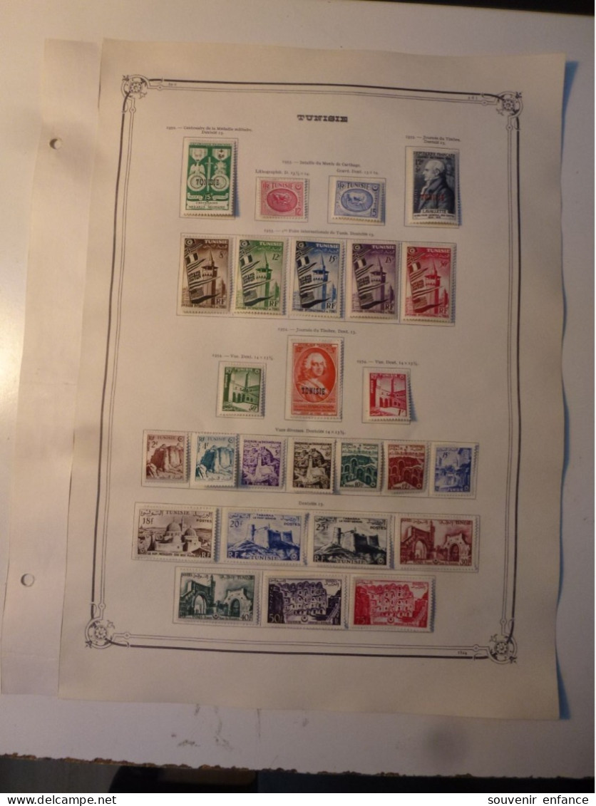 Lot De Timbres De Tunisie 1951 1952 1953 1954 Neuf Sur Charnière - Unused Stamps