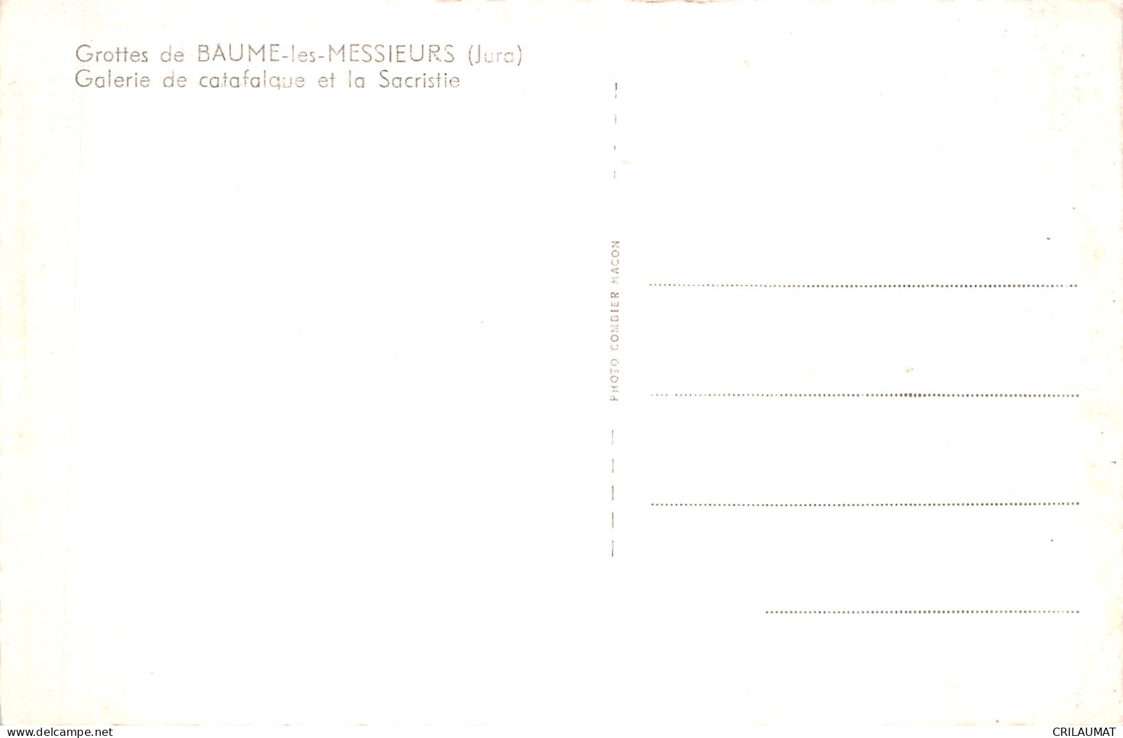 39-BAUME LES MESSIEURS-N°5145-D/0297 - Baume-les-Messieurs