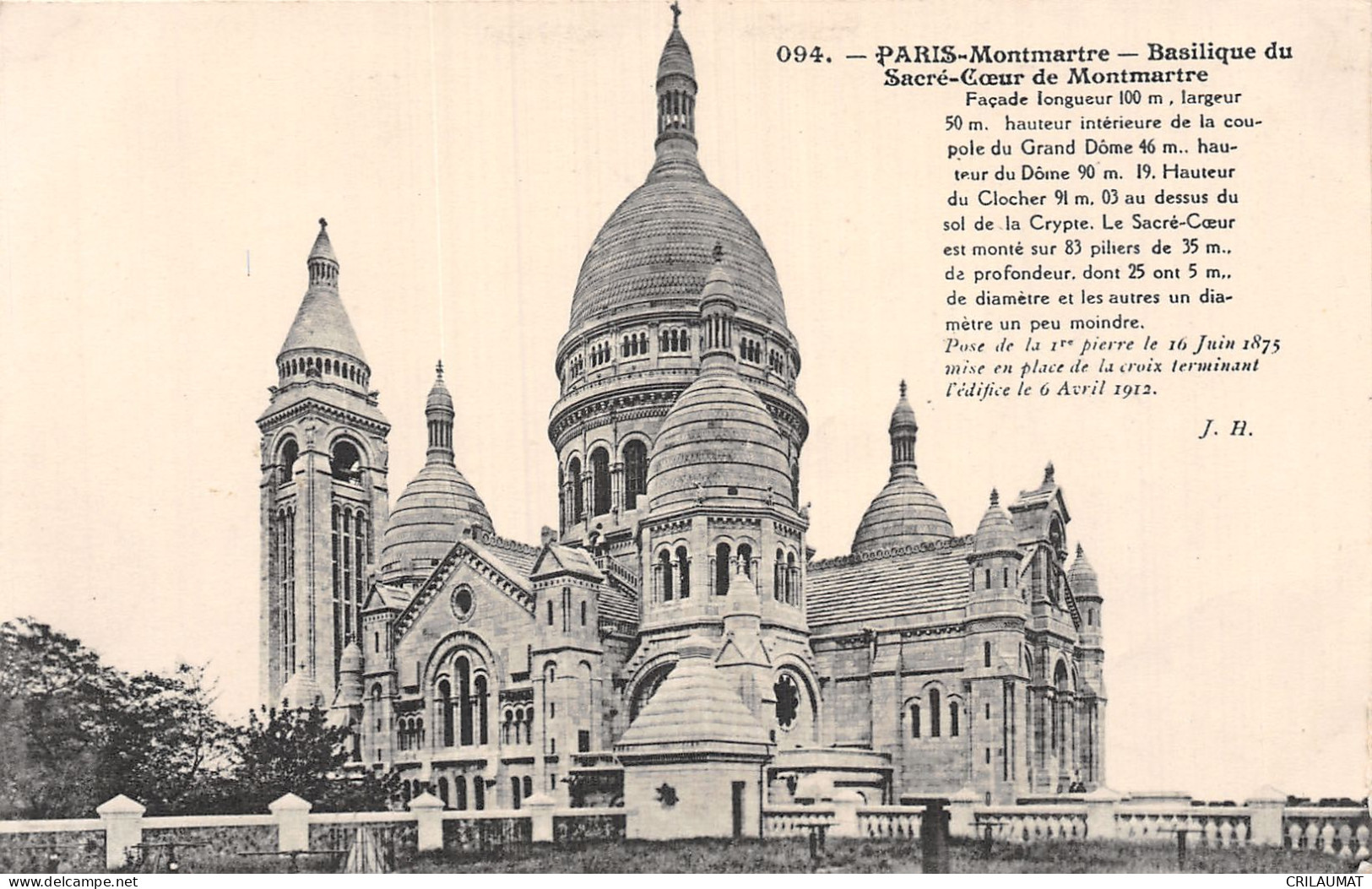 75-PARIS LE SACRE COEUR-N°5145-D/0273 - Sonstige & Ohne Zuordnung