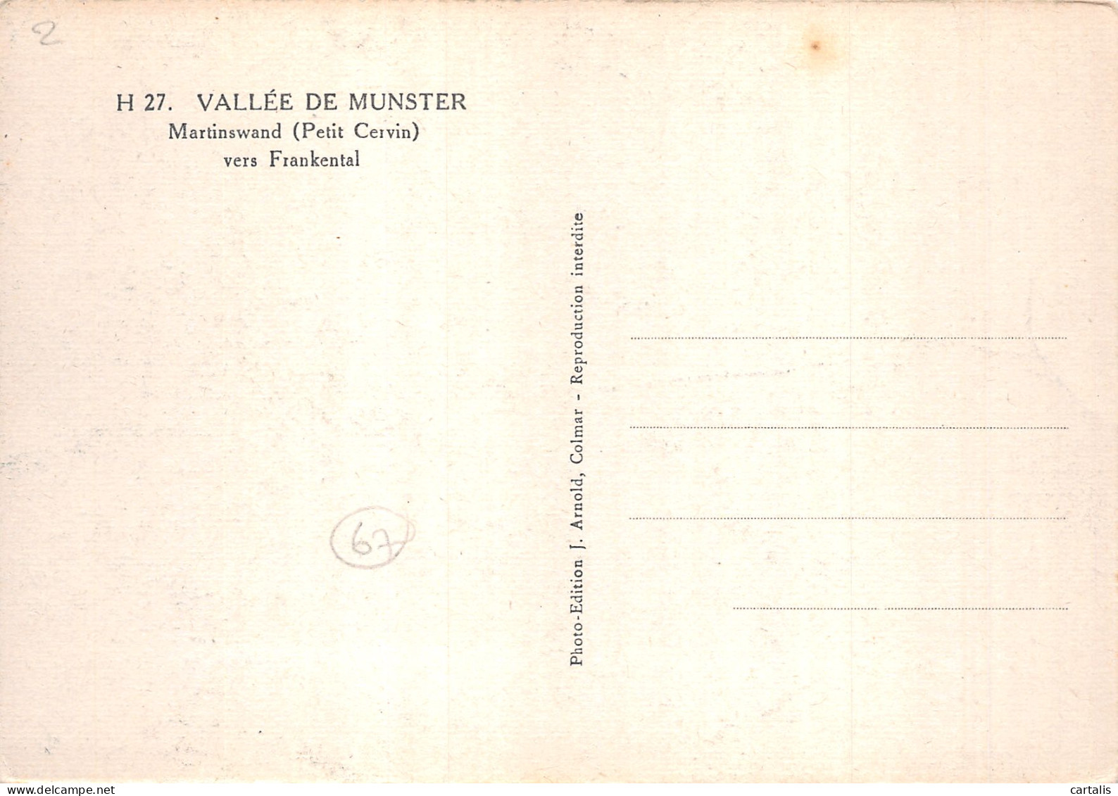 68-VALLEE DE MUNSTER-N°4199-C/0375 - Altri & Non Classificati