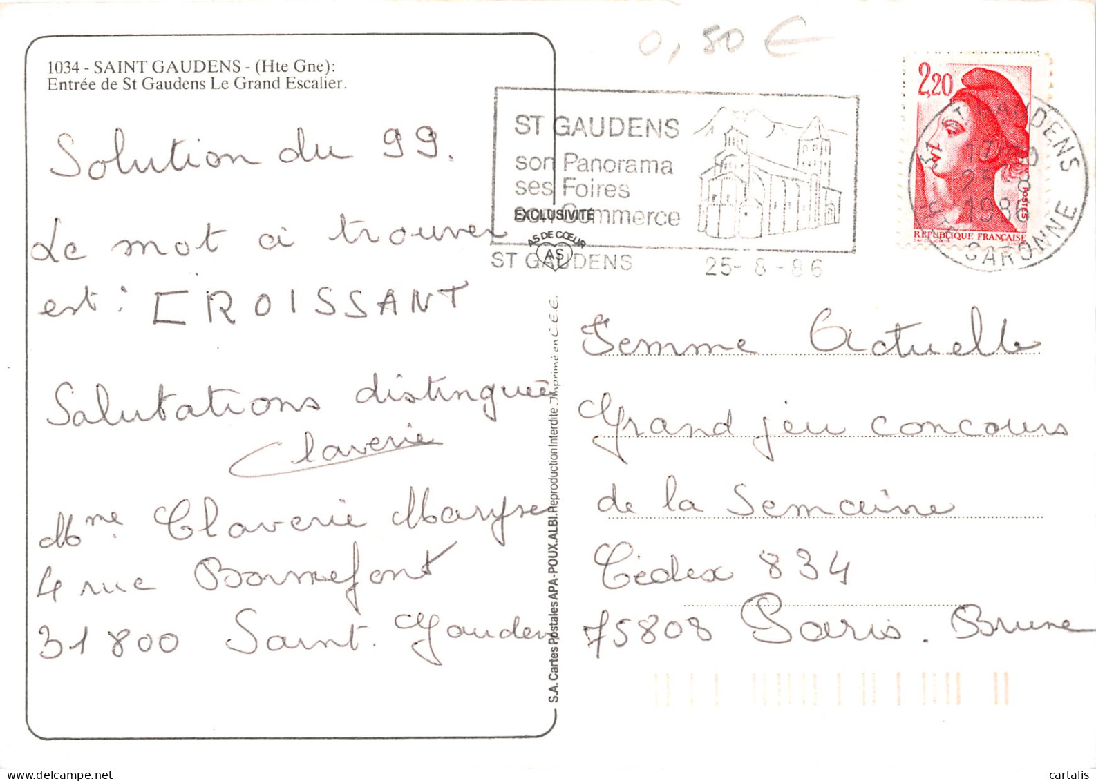 31-SAINT GAUDENS-N°4199-C/0215 - Saint Gaudens
