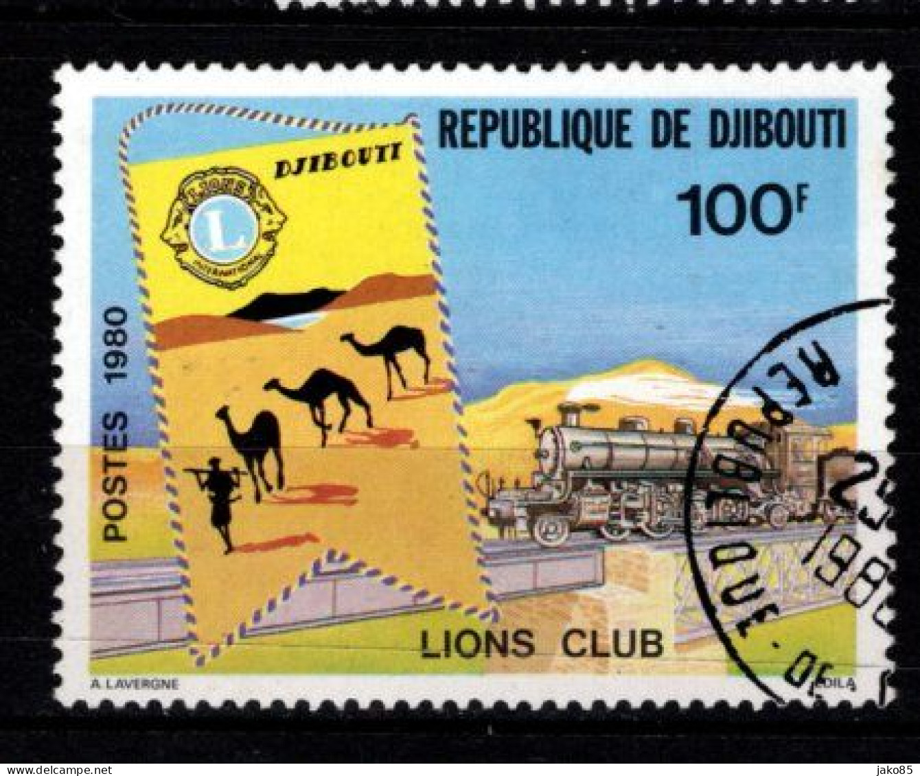 - DJIBOUTI - 1980 - YT N° 516 - Oblitéré - Lions Club - Djibouti (1977-...)