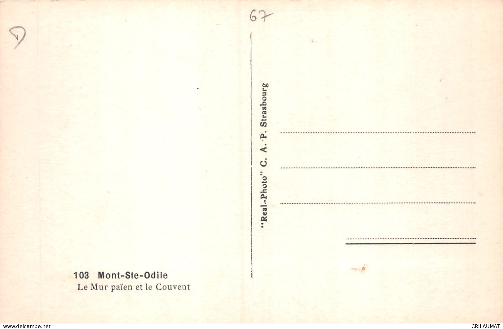 67-MONT SAINTE ODILE-N°5145-H/0139 - Otros & Sin Clasificación