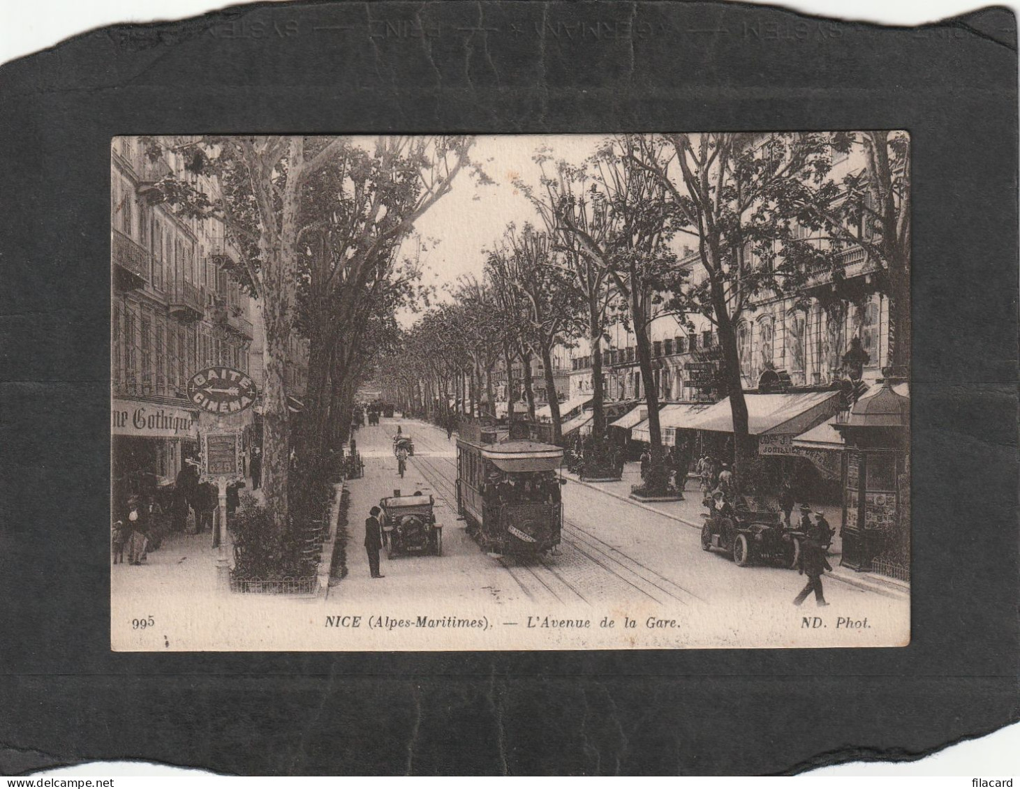 129038         Francia,     Nice,   L"Avenue   De La  Gare,   VGSB   1916 - Multi-vues, Vues Panoramiques