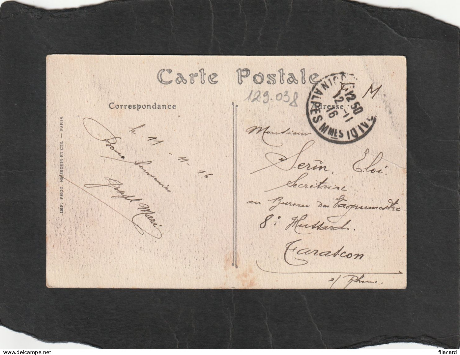129038         Francia,     Nice,   L"Avenue   De La  Gare,   VGSB   1916 - Mehransichten, Panoramakarten