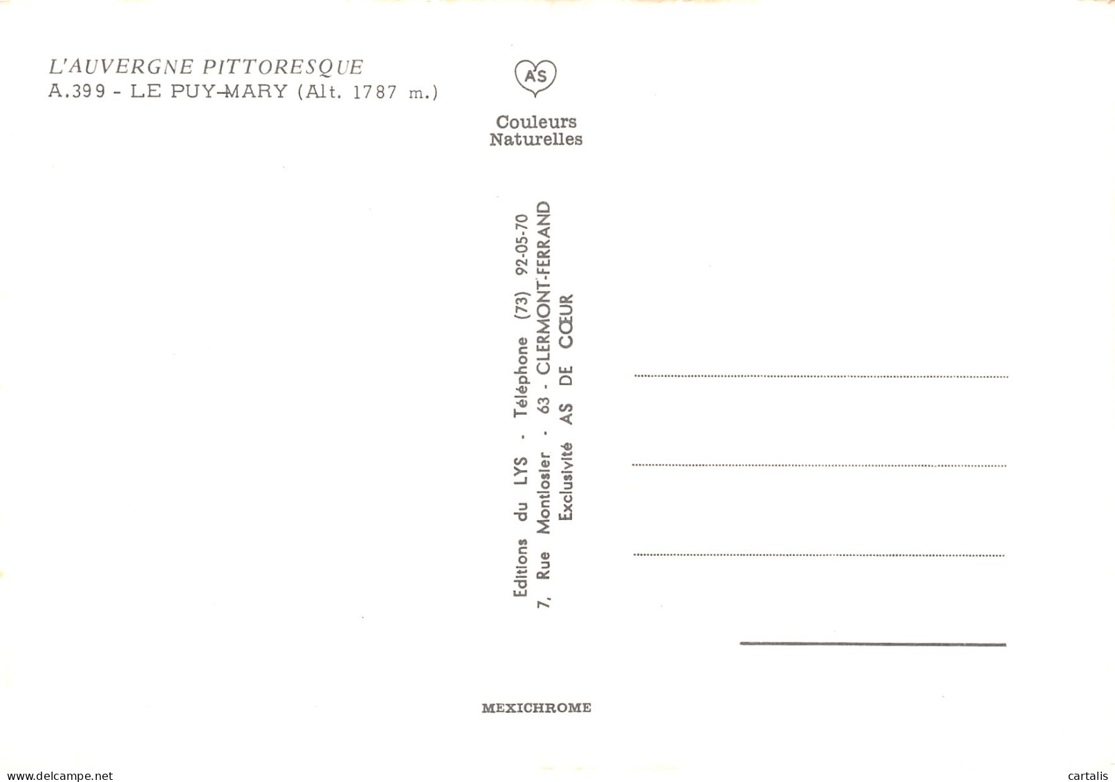15-PUY MARY-N°4200-B/0183 - Other & Unclassified