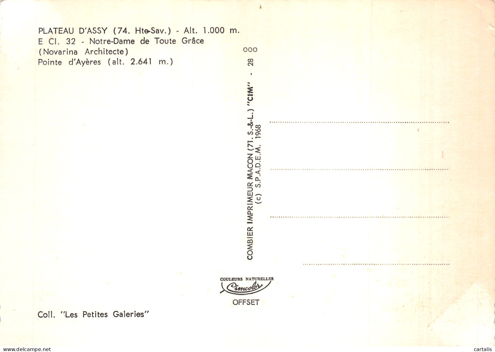 74-PLATEAU D ASSY-N°4200-B/0159 - Sonstige & Ohne Zuordnung