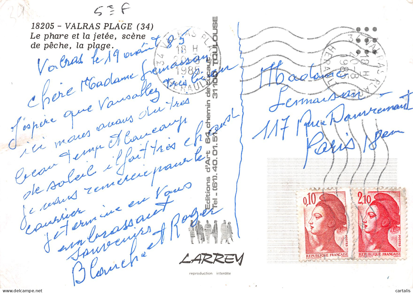 34-VALRAS PLAGE-N°4200-A/0313 - Other & Unclassified