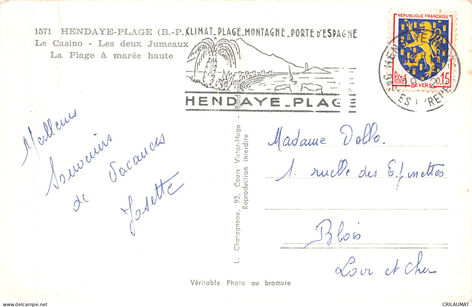 64-HENDAYE PLAGE-N°5146-A/0217 - Hendaye