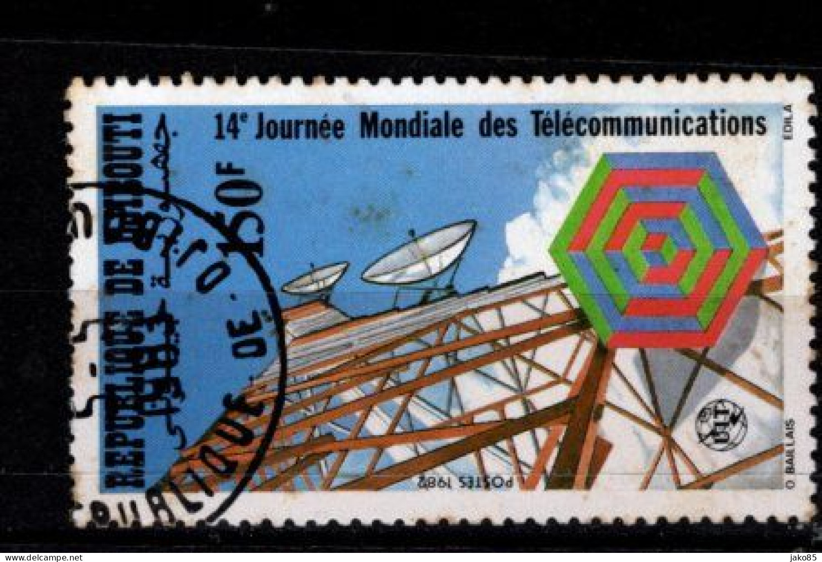 - DJIBOUTI - 1982 - YT N° 553 - Oblitéré -  Télécoms - Dschibuti (1977-...)