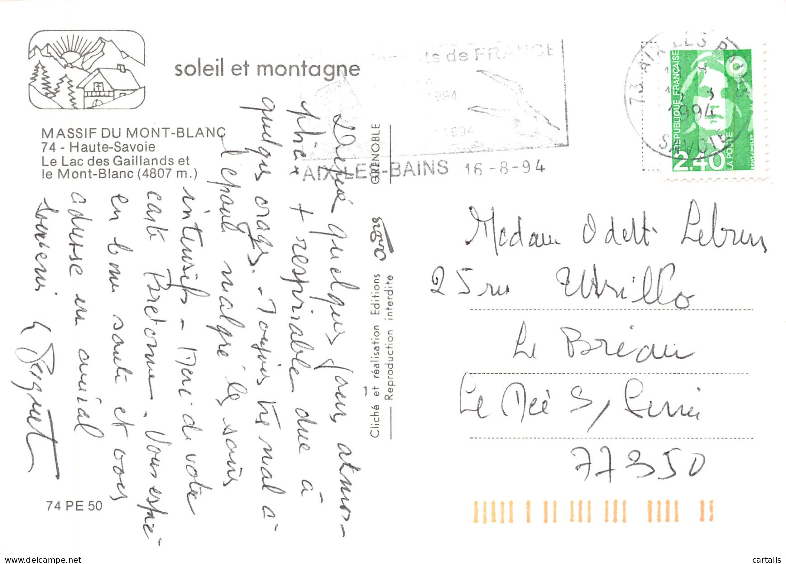 74-MONT BLANC-N°4200-D/0123 - Other & Unclassified