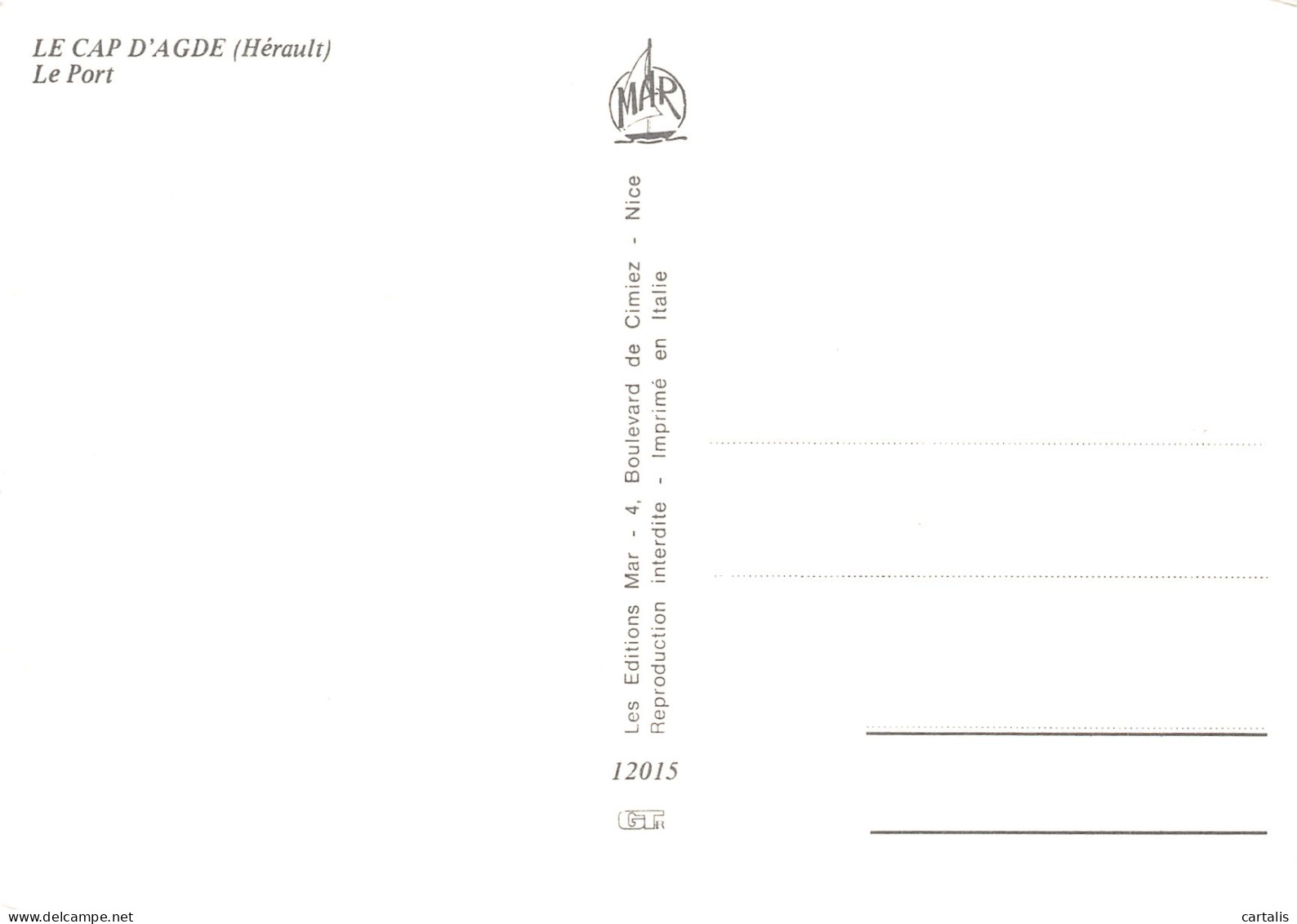 34-CAP D AGDE-N°4200-D/0069 - Other & Unclassified