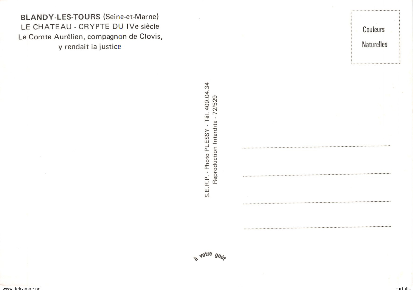 77-BLANDY LES TOURS-N°4200-C/0393 - Other & Unclassified