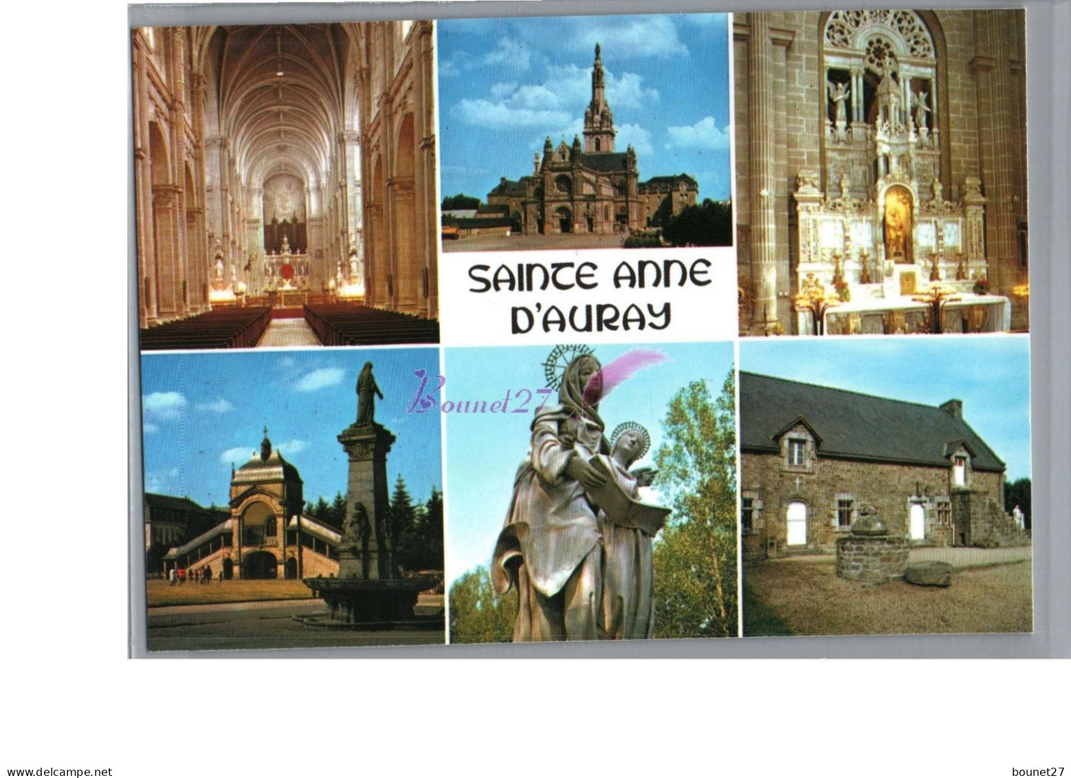 SAINT ANNE D'AURAY 56 - Vue Générale De L'intérieur De La Basilique L'autel La Scala Sancta Maison Nicolazic - Sainte Anne D'Auray