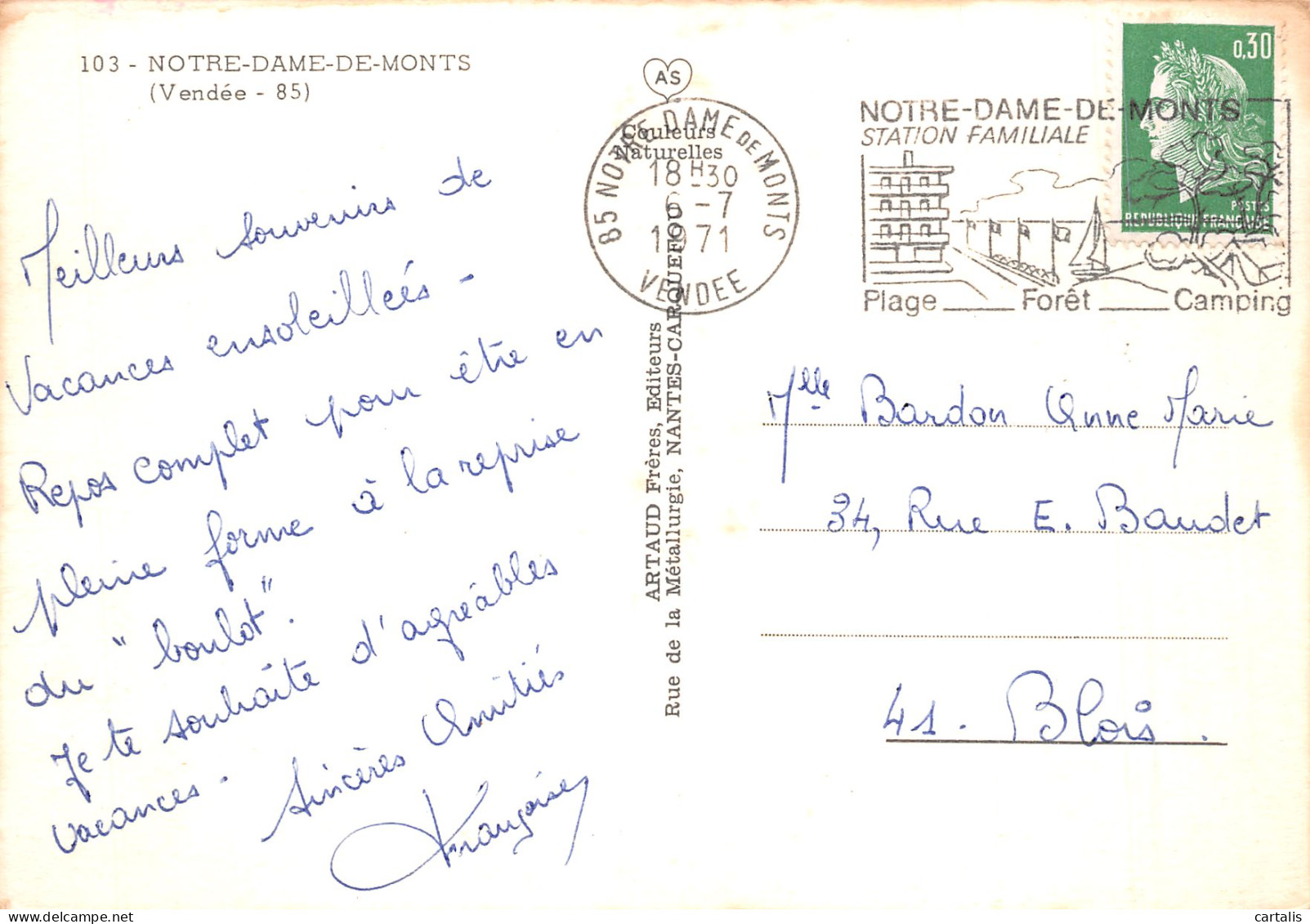 85-NOTRE DAME DE MONTS-N°4200-C/0127 - Autres & Non Classés