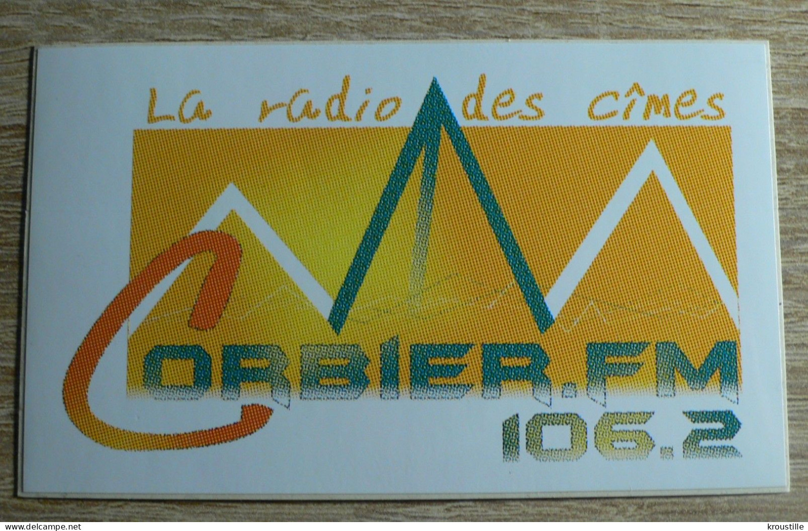 AUTOCOLLANT RADIO : CORBIER FM - LA RADIO DES CIMES - Autocollants