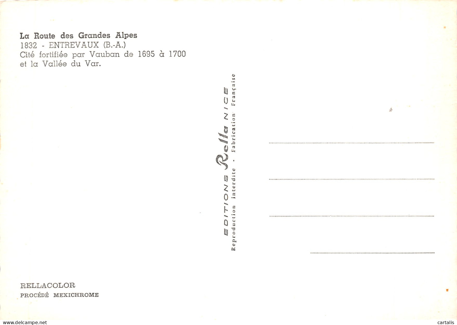 04-ENTREVAUX-N°4201-B/0011 - Other & Unclassified