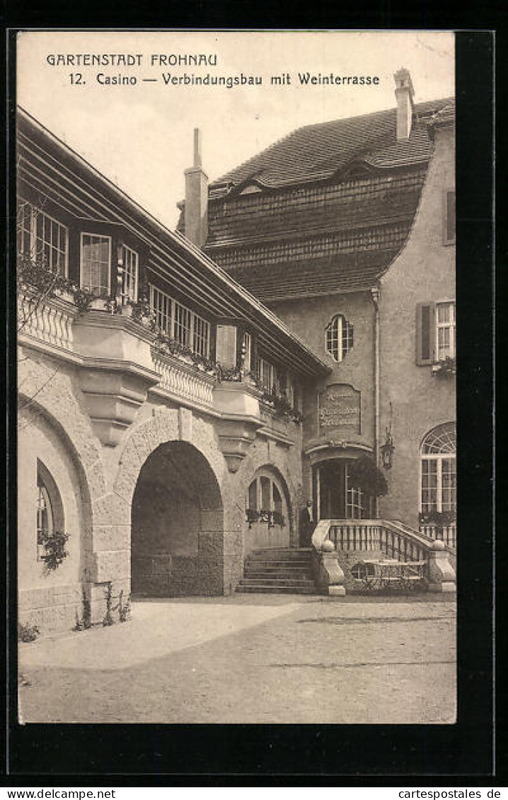 AK Berlin-Frohnau, Gartenstadt Frohnau, Casino - Verbindungsbau Mit Weinterrasse  - Reinickendorf