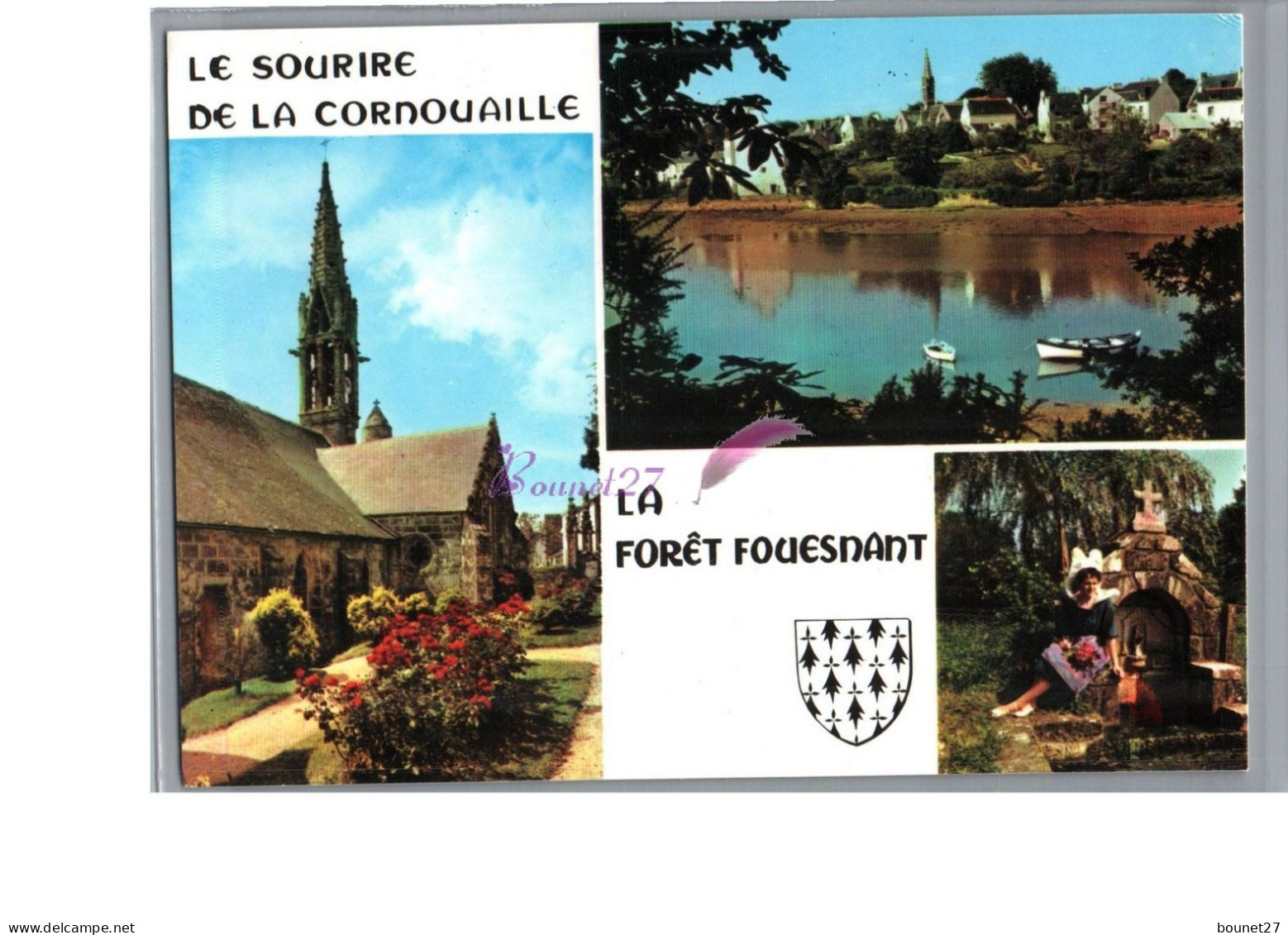 LA FORET FOUESNANT 29 - L'église Dominant L'Anse Costume Breton - La Forêt-Fouesnant