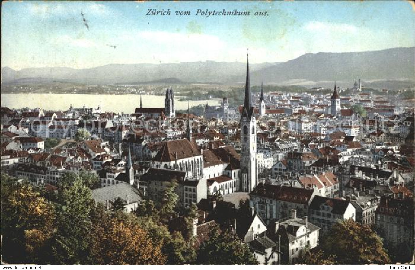 12012717 Zuerich Panorama Blick Vom Polytechnikum Aus Zuerichsee Zuerich - Autres & Non Classés