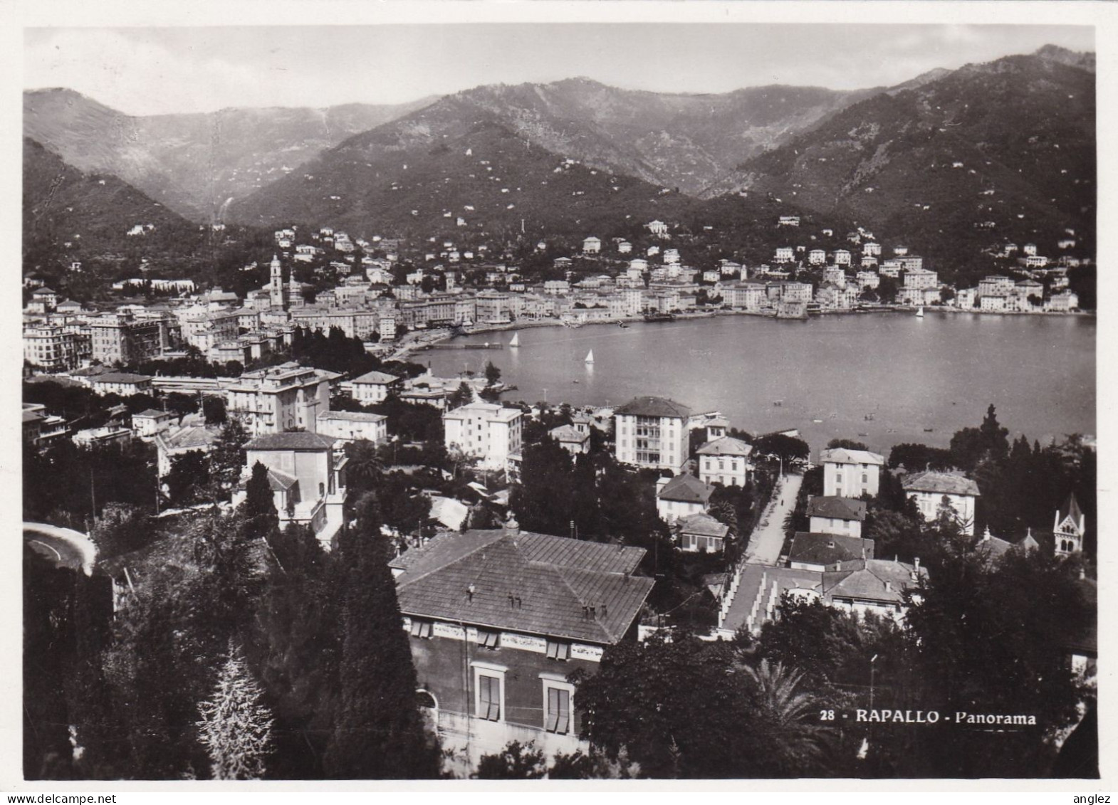 Italy - RPPC Rapallo Genova Panorama Posted 1939 To Germany - Other & Unclassified