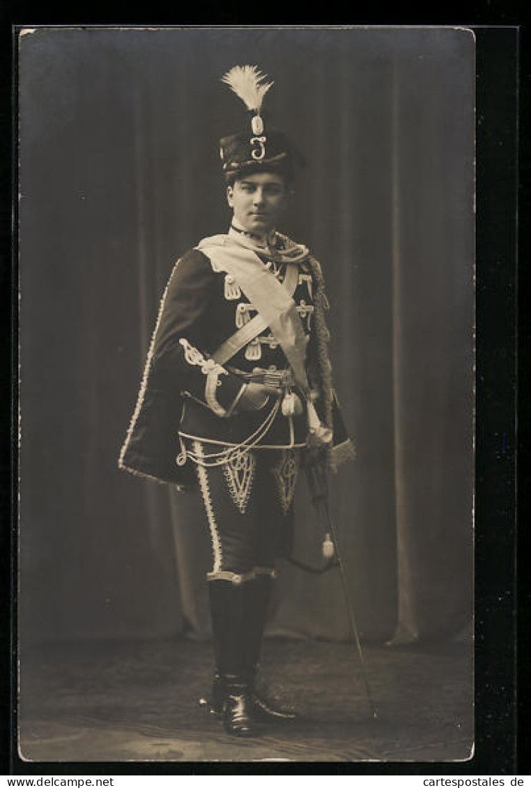 Foto-AK Husar In Uniform, Uniformfoto  - Guerra 1914-18