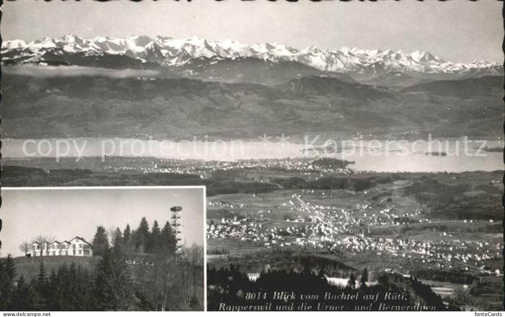 12012477 Rueti Tann Gasthaus Bachtel Kulm Rapperswil Zuerichsee Alpenpanorama Ru - Sonstige & Ohne Zuordnung