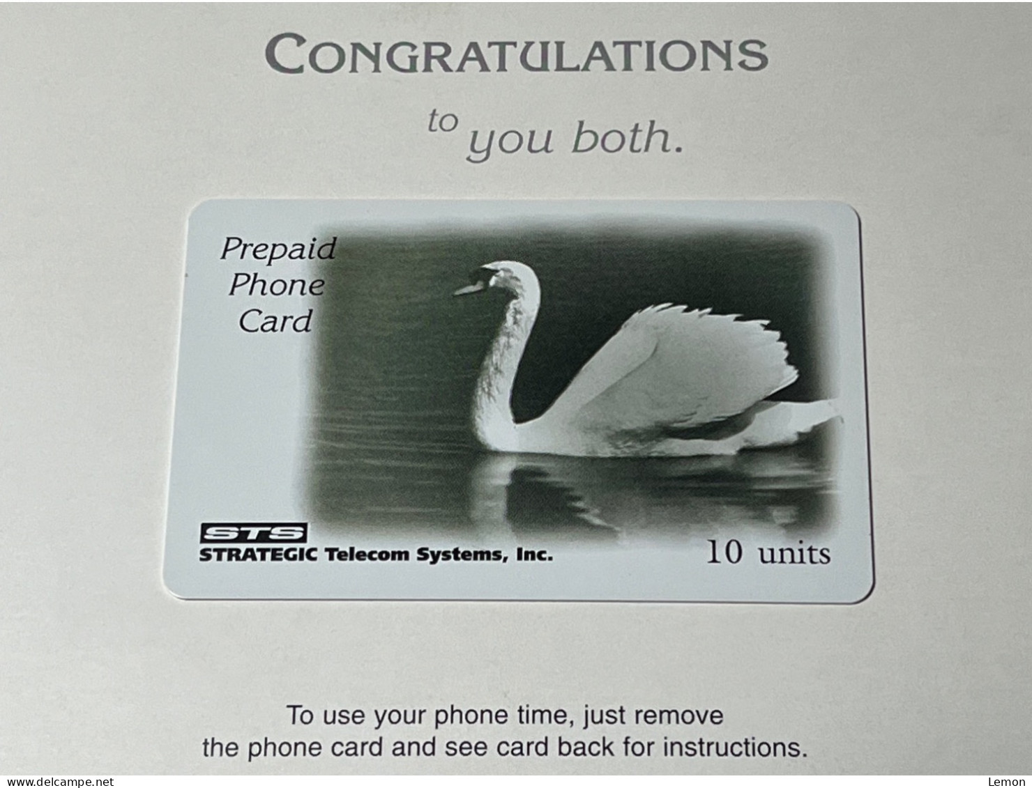 Mint USA UNITED STATES America Prepaid Telecard Phonecard, STS Swan, Set Of 1 Mint Card With Greeting Card - Other & Unclassified