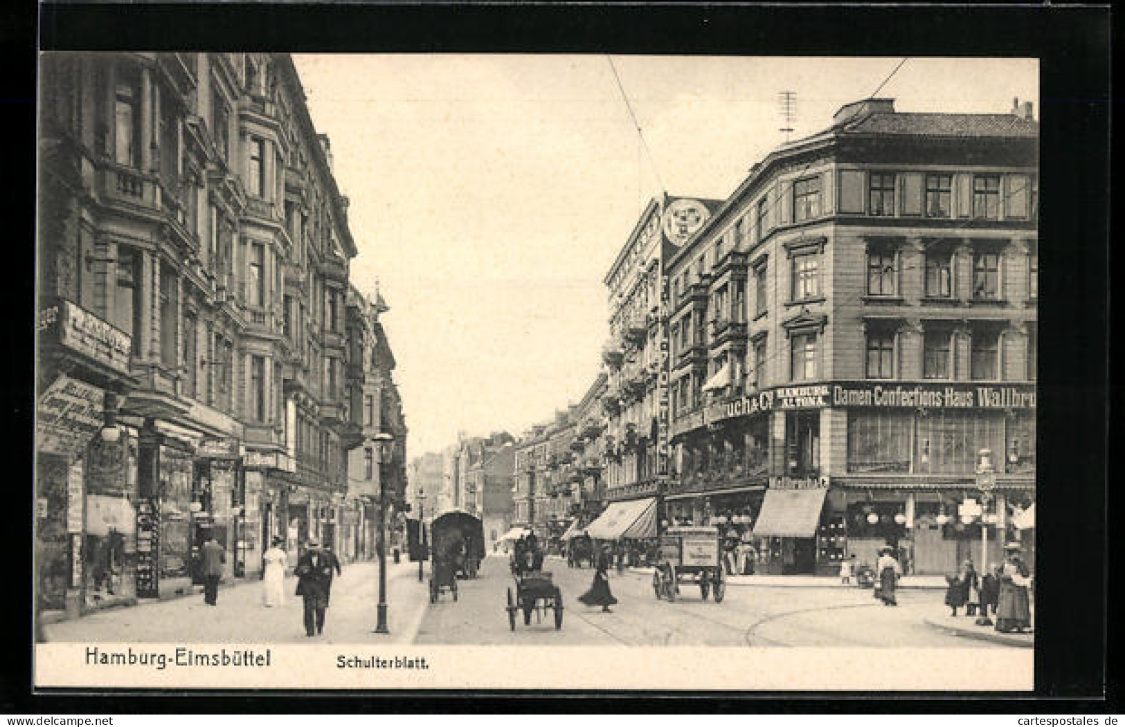 AK Hamburg-Eimsbüttel, Schulterblatt, Strassenansicht  - Eimsbuettel
