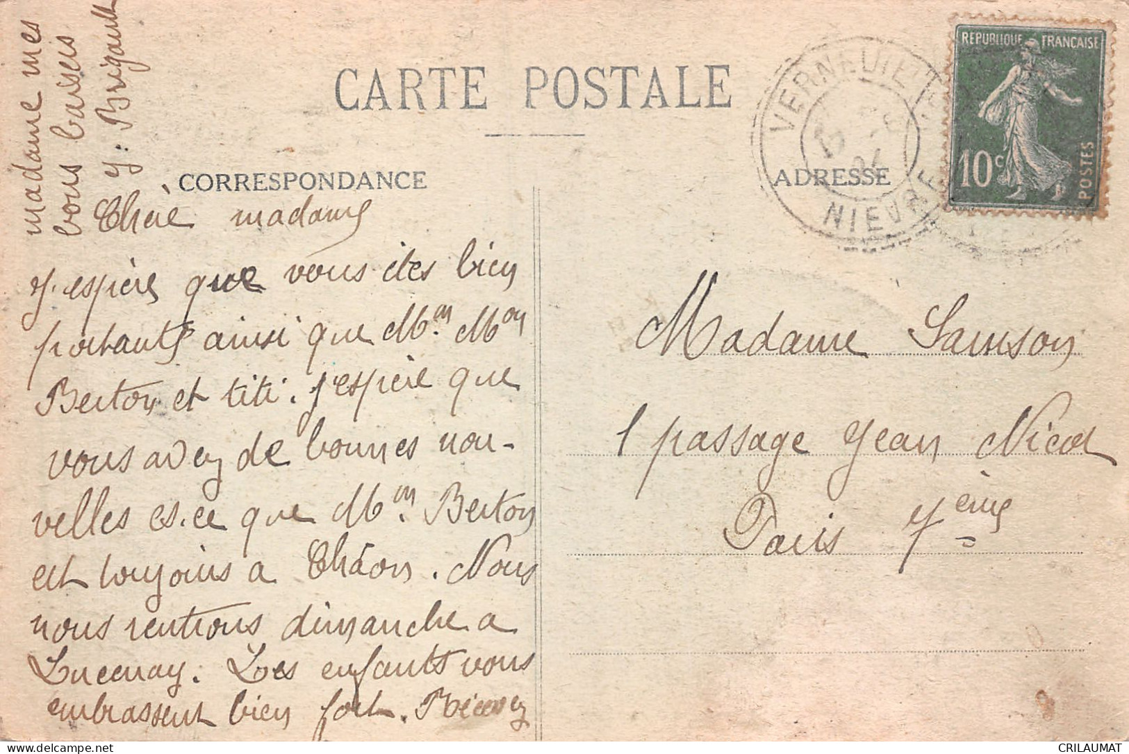 58-NIEVRE FOLKLORE CHEZ L HORLOGER-N°5146-G/0235 - Other & Unclassified