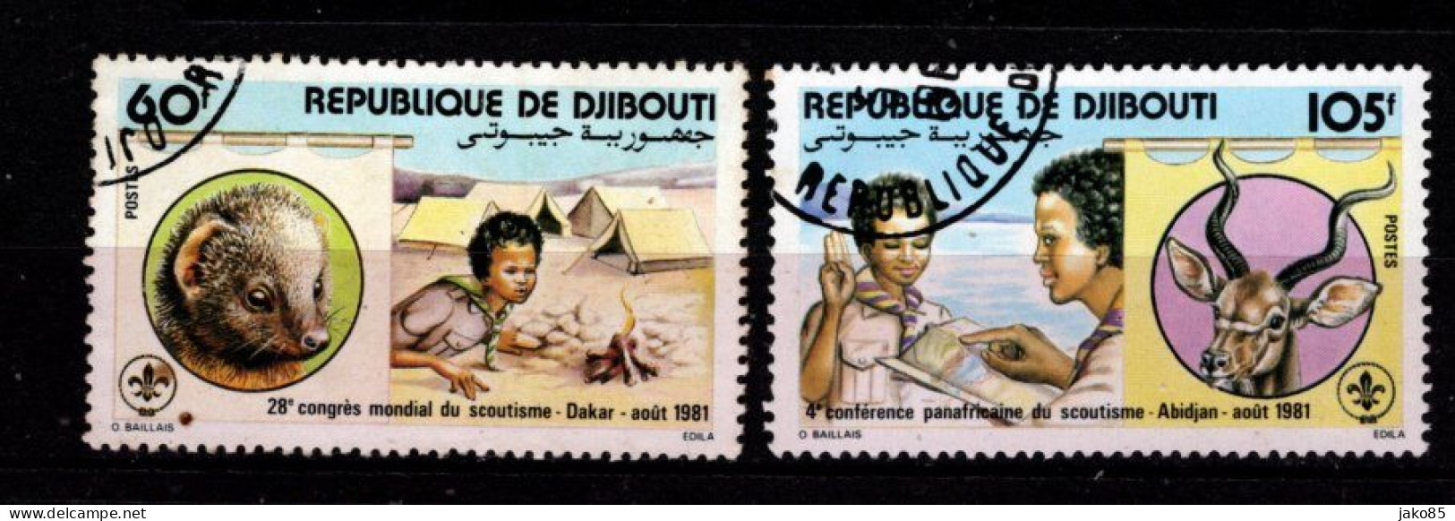 - DJIBOUTI - 1981 - YT N° 539 / 540 - Oblitérés -  Scoutisme - Djibouti (1977-...)