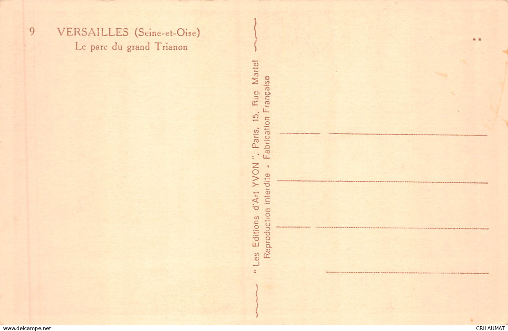 78-VERSAILLES PARC DU GRAND TRIANON-N°5146-G/0129 - Versailles (Schloß)